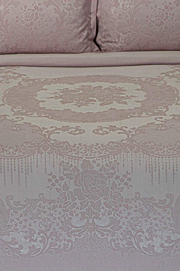 Sultan Şönil Pano Yatak Örtüsü Çift Kişilik Pudra - 2