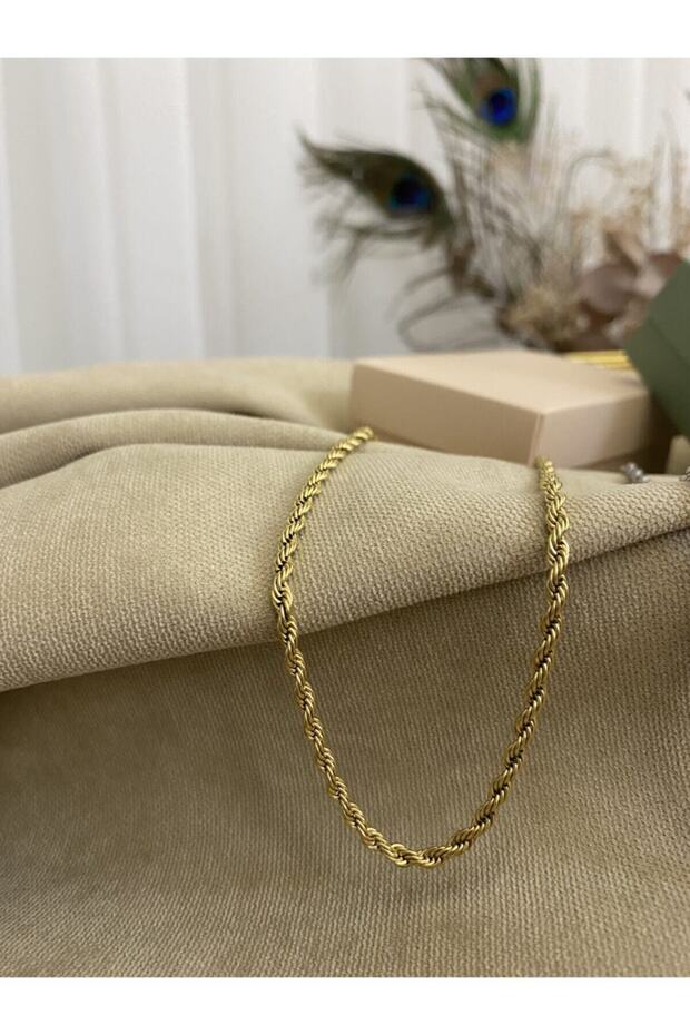 Twist Gold Steel Necklace