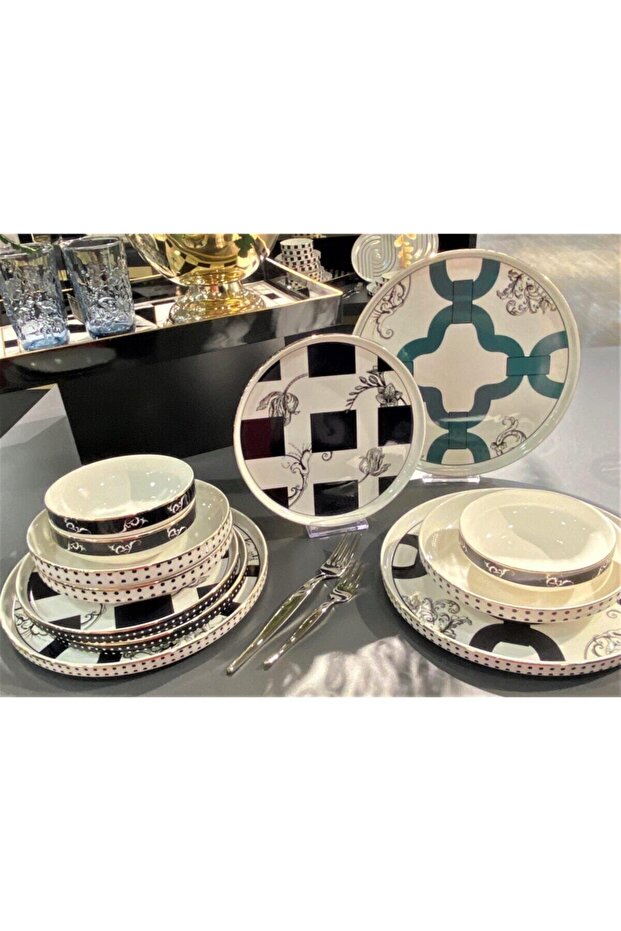 Lyxı 013 Elsa 24 Parça Bone Yemek Takımı - 3