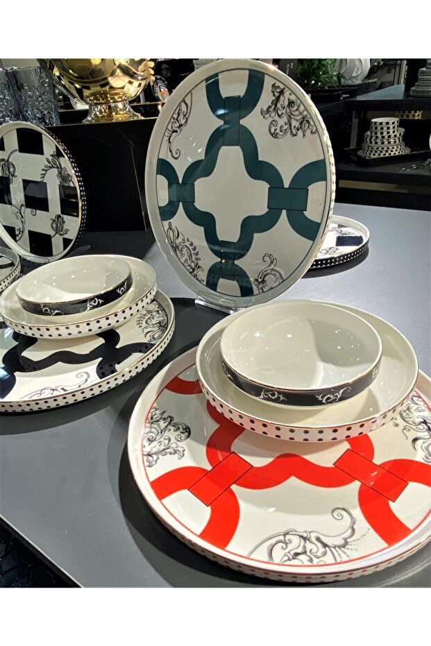 Lyxı 013 Elsa 24 Parça Bone Yemek Takımı - 6