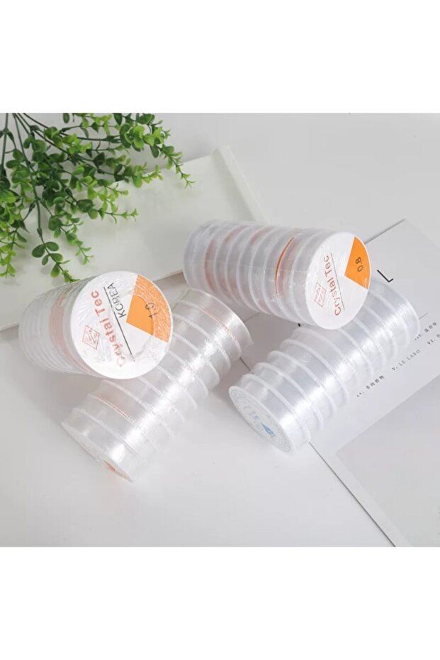 40 Pieces Flexible Bracelet String Transparent Rubber Line String