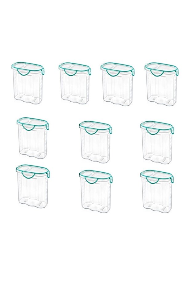® 10 Pieces Air and Water Liquid Proof 1.7 Liter Food Storage Container with Lockable Lid and Seal - SA585