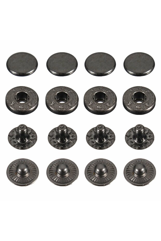 10mm Çıtçıt (vt2 Çıtçıt) 100 Adet Siyah - 1