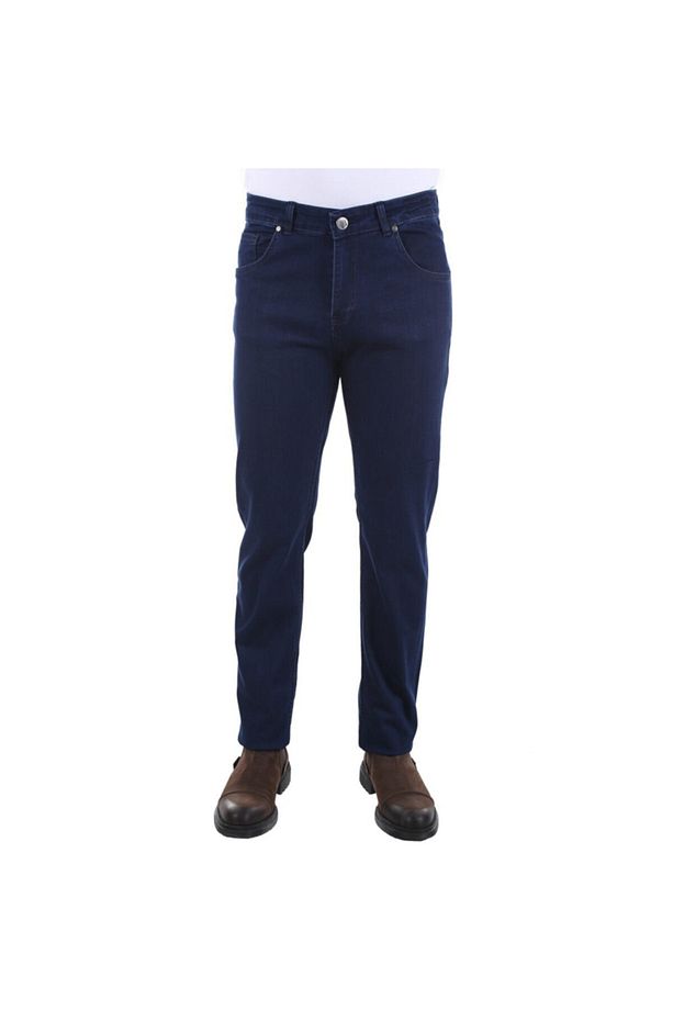 Erkek Yüksek Bel Regular Fit Pamuklu Kot Pantolon - 1