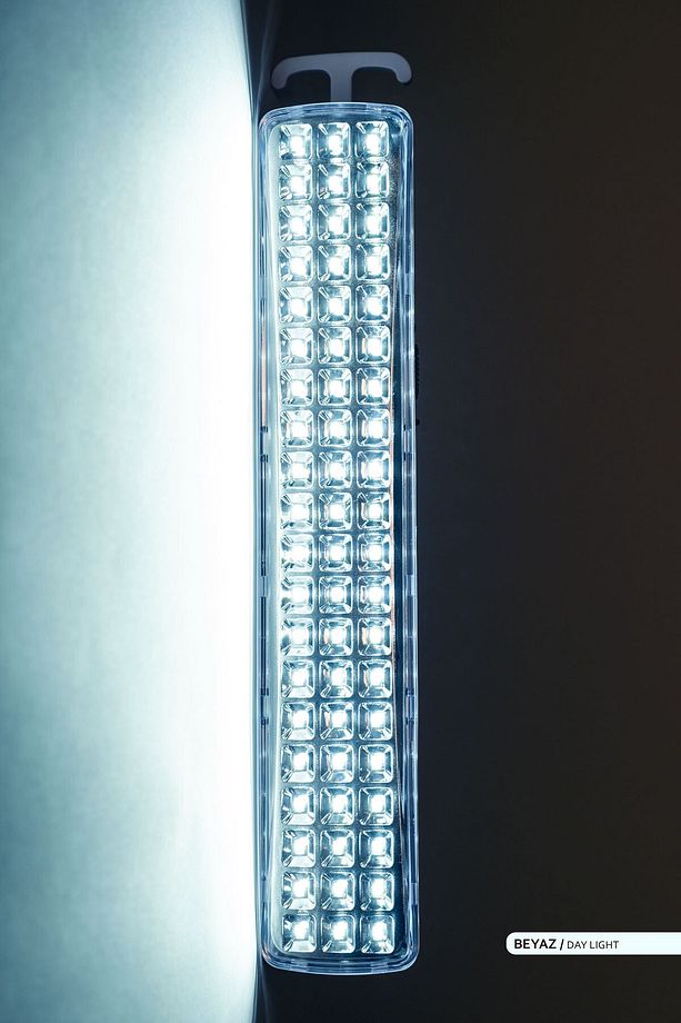 60 Led'li Şarj Edilebilir Işıldak Acil Durum Aydınlatması, Kamp Lambası 4w - 3