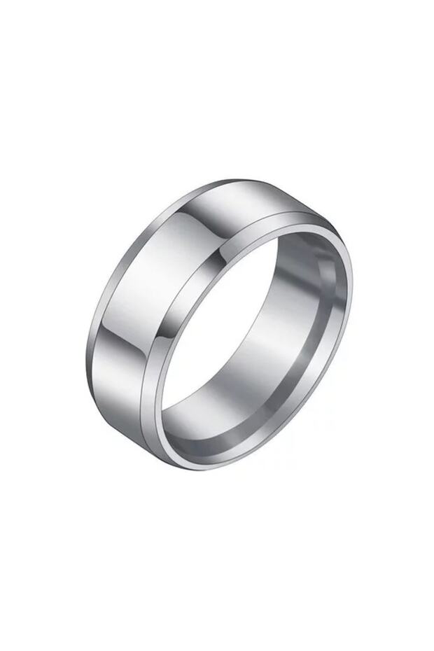 Glossy Gray Steel Women's Men's Unisex Ring (You Make Measurement before Purchase!!!)