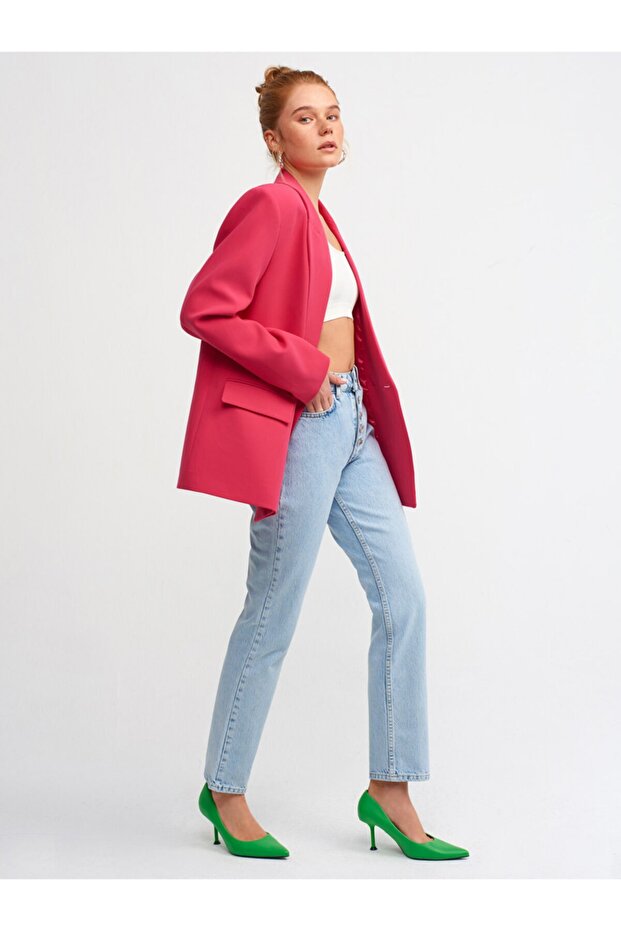 6940 Blazer Ceket-fuşya - 2