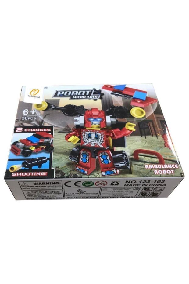 Farbu Lego Araç Serisi 2 In 1 Robot Micro Ares Ambulance Robot Sp4650 123-103 - 2