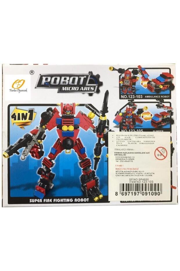 Farbu Lego Araç Serisi 2 In 1 Robot Micro Ares Ambulance Robot Sp4650 123-103 - 3