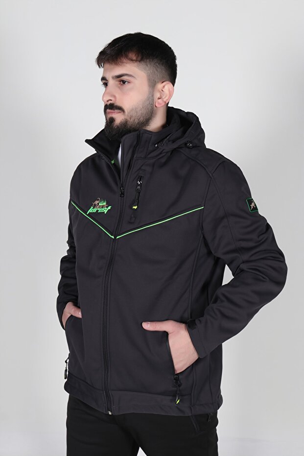 Erkek Gri 2001 Model Softshell Ceket - 1
