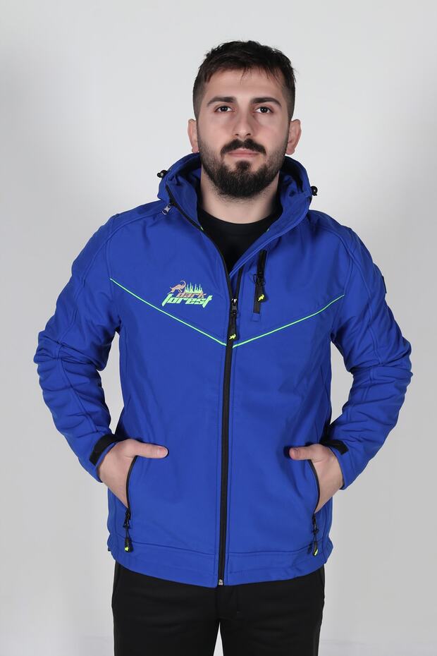 Erkek Mavi 2001 Model Softshell Ceket - 2