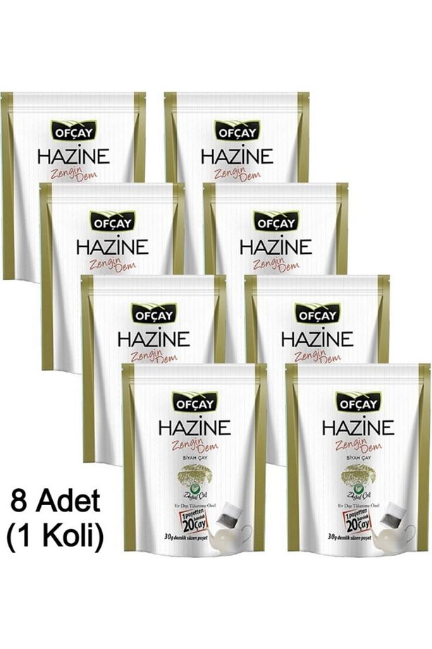 Hazine Zipper Zengin Dem Demlik Poşet Çay 30 Gr 30 Ad - 8 Paketlik Koli - 1