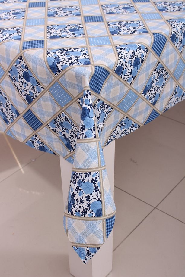 Leke Tutmayan Mutfak Bahçe Masa Örtüsü Şık Tasarım Dijital Baskı 150x210 Cm Duck Keten - 1