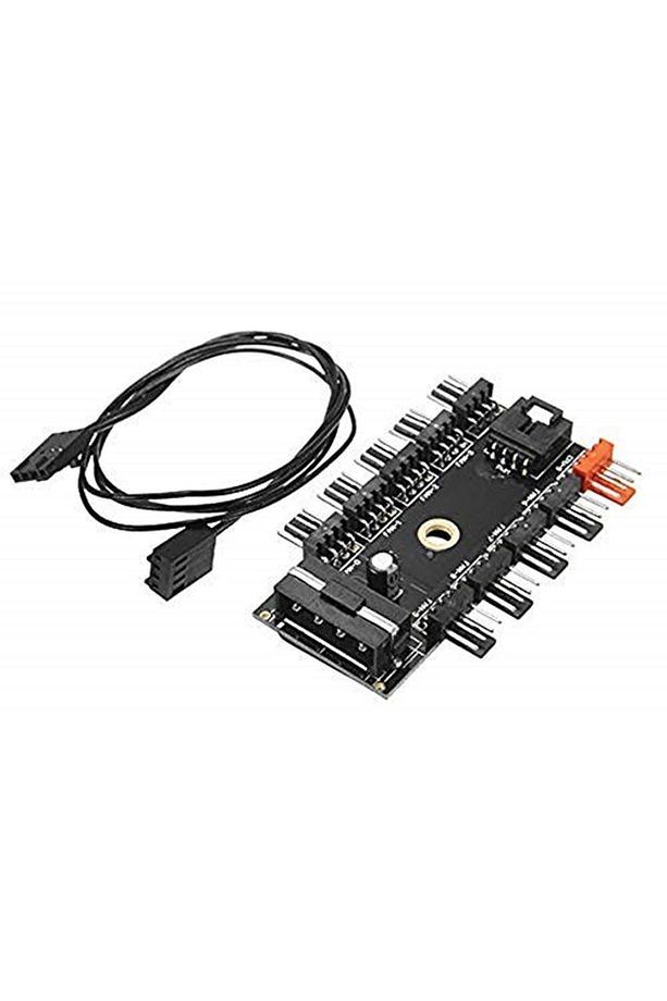4337 10 Port Fan Çoklayıcı Y Pwm Splitter 4 Pin 12v Switch Power Güç Ide Çoğaltıcı Molex Kan - 1