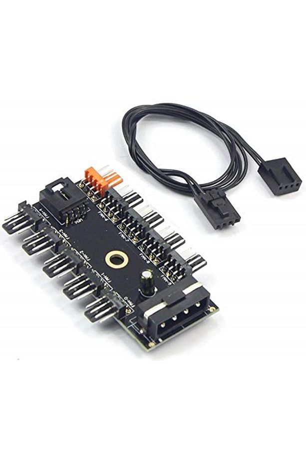 4337 10 Port Fan Çoklayıcı Y Pwm Splitter 4 Pin 12v Switch Power Güç Ide Çoğaltıcı Molex Kan - 2