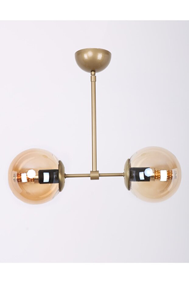 Martı 2'li Eskitme Bal Camlı Avize - 2