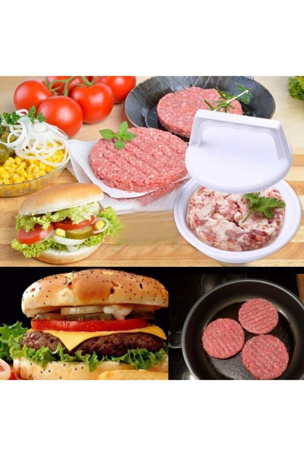 Hamburger Yapma Aparatı- Hamburger Pres Ve Köfte Kalıbı - 4