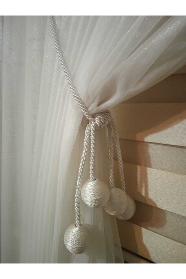 Üçbey Tekstil 4 Roller Background Curtain Gathering Apparatus Tactical Ecru Ceiling Bracket Curtain Ornament for Cornice