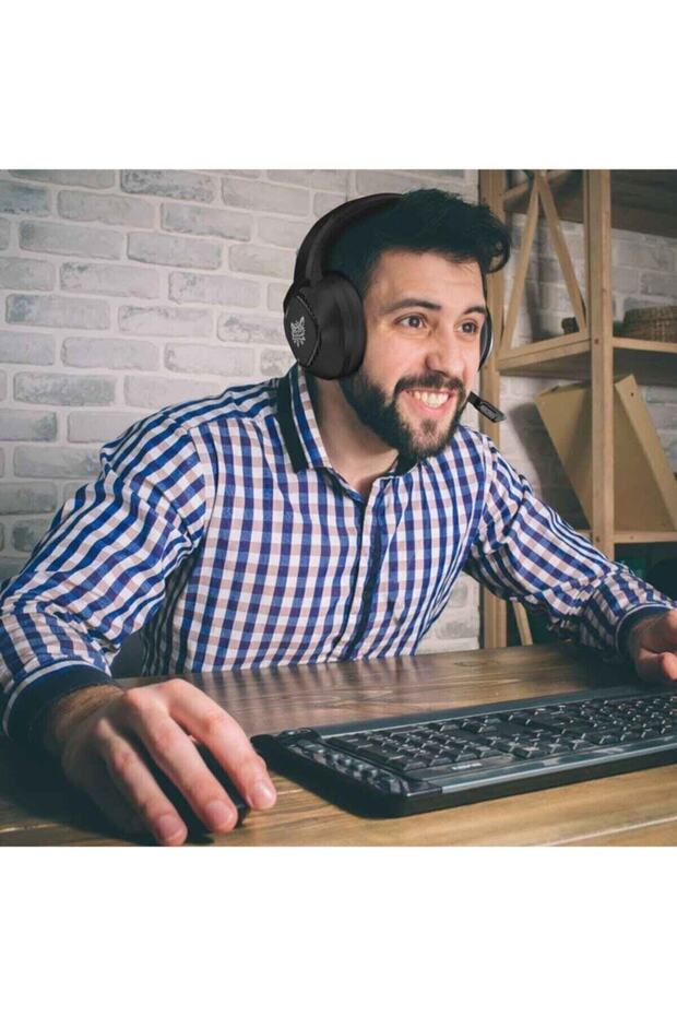 Profesyonel Oyuncu Kulaklığı Gaming Kulaklık Siyah Renkli Led Pc Ps4 Xbox Uyumlu - 2