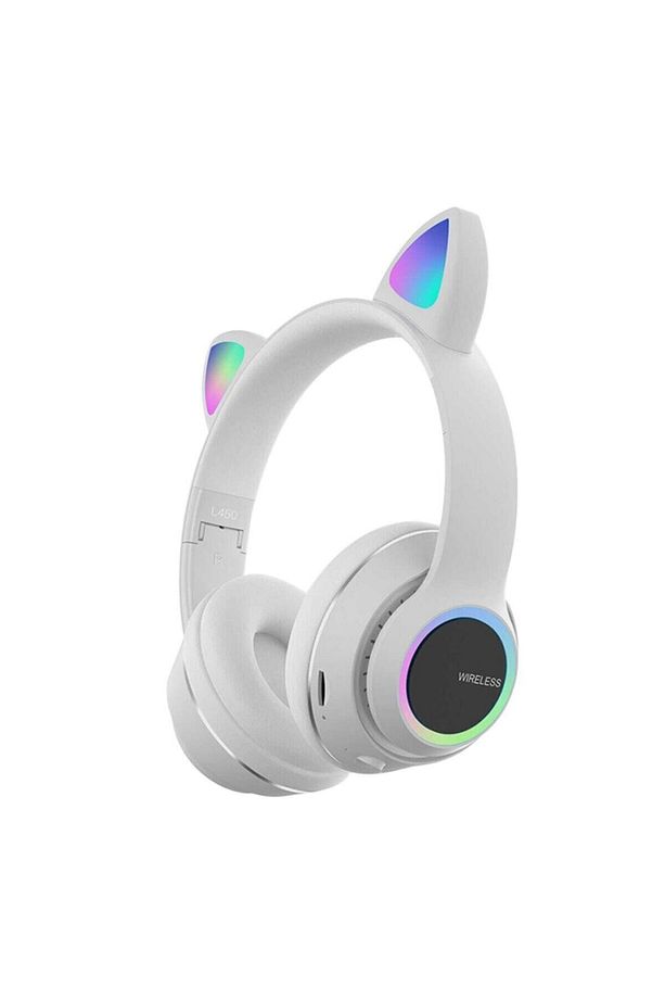 Kablosuz Bluetooth 5.0 Kedi Kulaklık Katlanabilir Kulak Üstü Kulaklık Aux Ve Sd Kart Giriş - 1