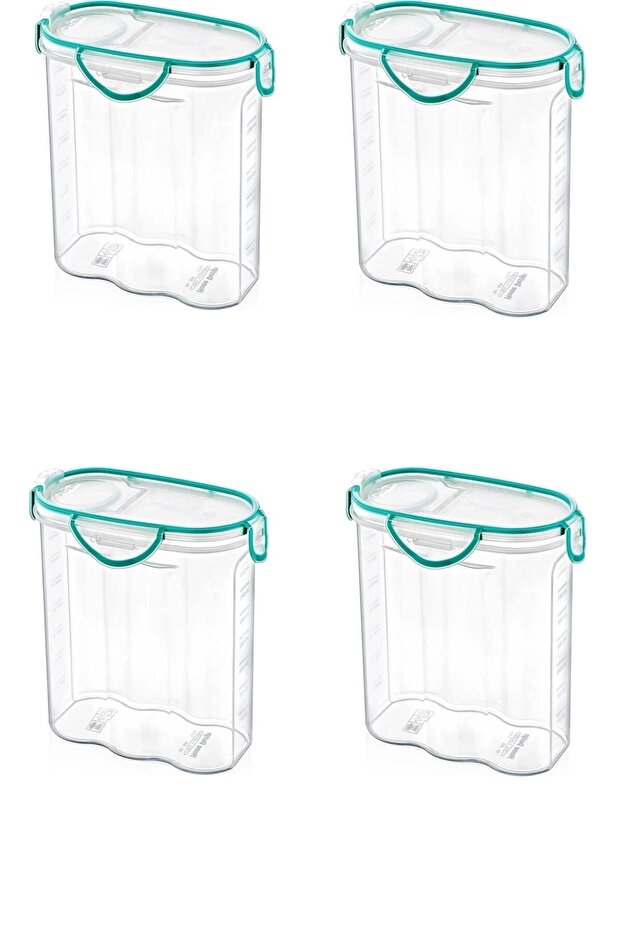 ® 4 Pieces Air and Water Liquid Proof 2.4 Liter Food Storage Container with Lockable Lid and Gasket - SA590