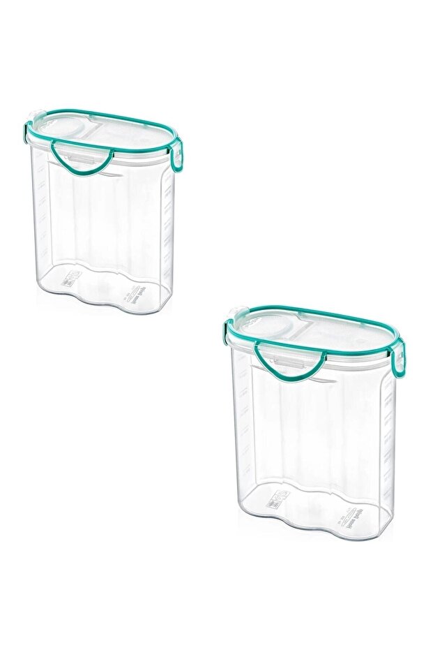 ® 2 Pieces Air and Water Liquid Proof 2.4 Liter Food Storage Container with Lockable Lid and Gasket - SA590