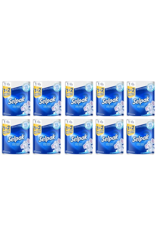 3 Katlı Dev Rulo Havlu 10 Adet - 1