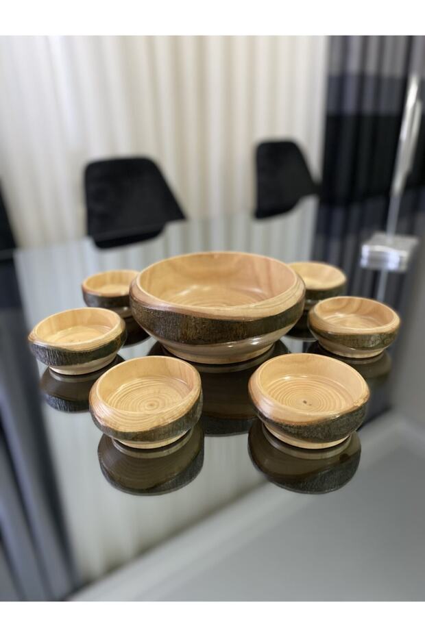 Wooden Snack Bowl Set 7 Pieces