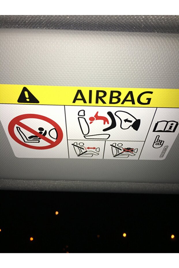 3 Pieces Airbag Paste Sticker on Sunshade Model8