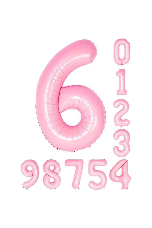 6 Number Six Pink Foil Balloon 34" Inc 76 Cm