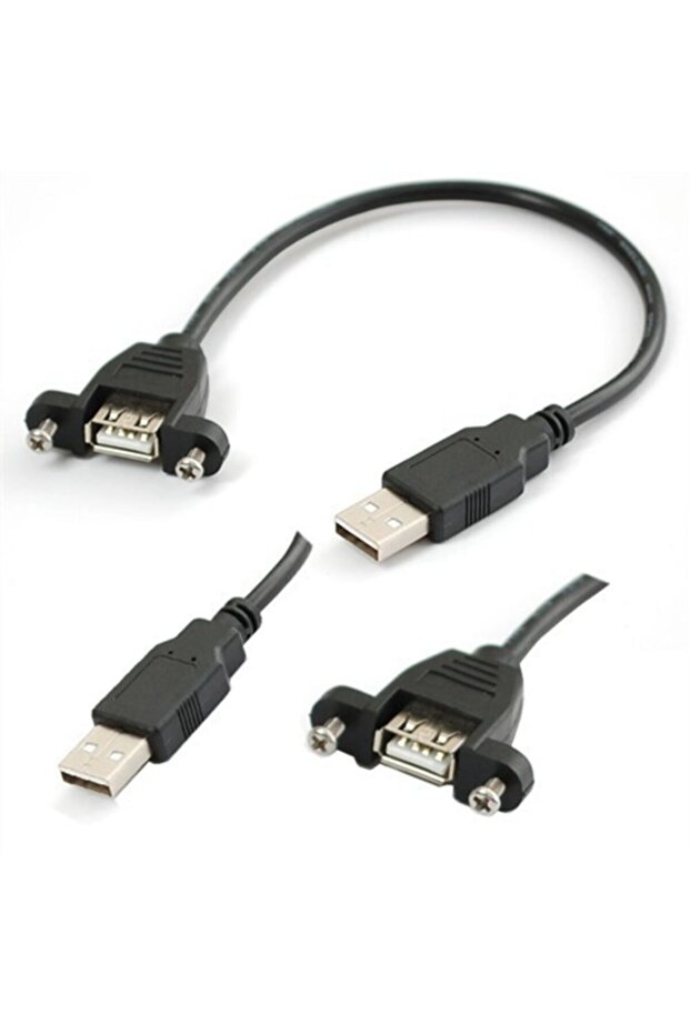Ti-mesh Usb 2.0 A Female Socket Panel Mount To Usb A Male Plug Extension Cable - 25cm