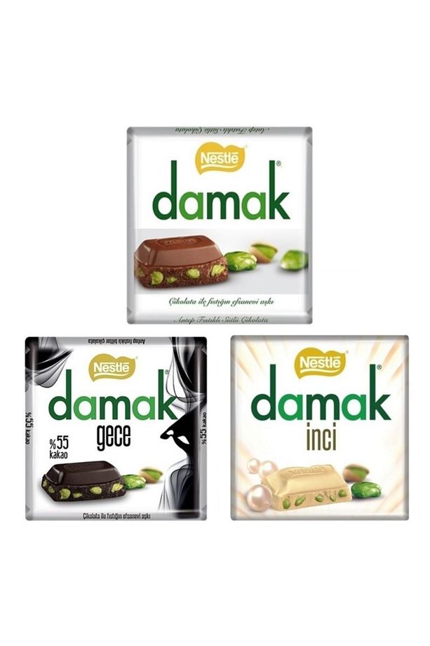 Damak Antep Fıstıklı 60gr 6 Lı X 3 Lü Set (damak Sütlü , Damak Gece, Damak Inci) - 8