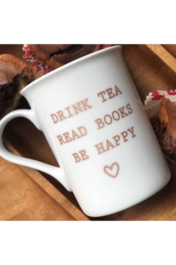 Drink Tea Kupa Metalik Bronz