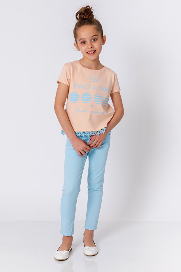 Devojčice, plave bebi pantalone - 3