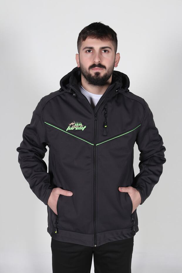 Erkek Gri 2001 Model Softshell Ceket - 2