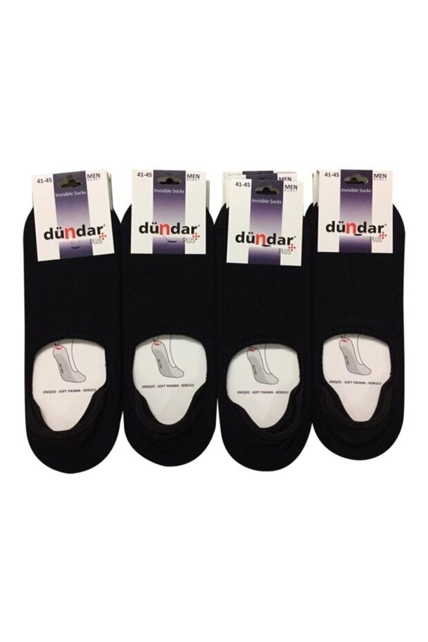 Men's Black Cotton Silicone Ballerina Socks Non-Removable Suba Sandal Socks Pack of 10