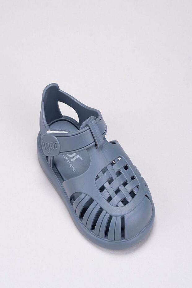 S10271 Tobby Solid Çocuk Mavi Sandalet - 4