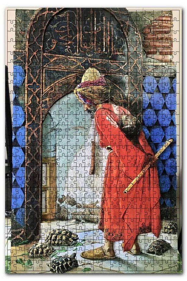 Kaplumbağa Terbiyecisi Osman Hamdi Bey 120 Parça Puzzle Yapboz Mdf (ahşap) - 1