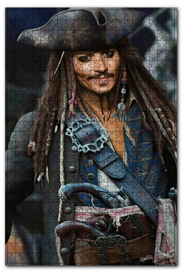 Pirate Dressed Jack Sparrow Image 255 Piece Puzzle Jigsaw Puzzle Mdf (wood)