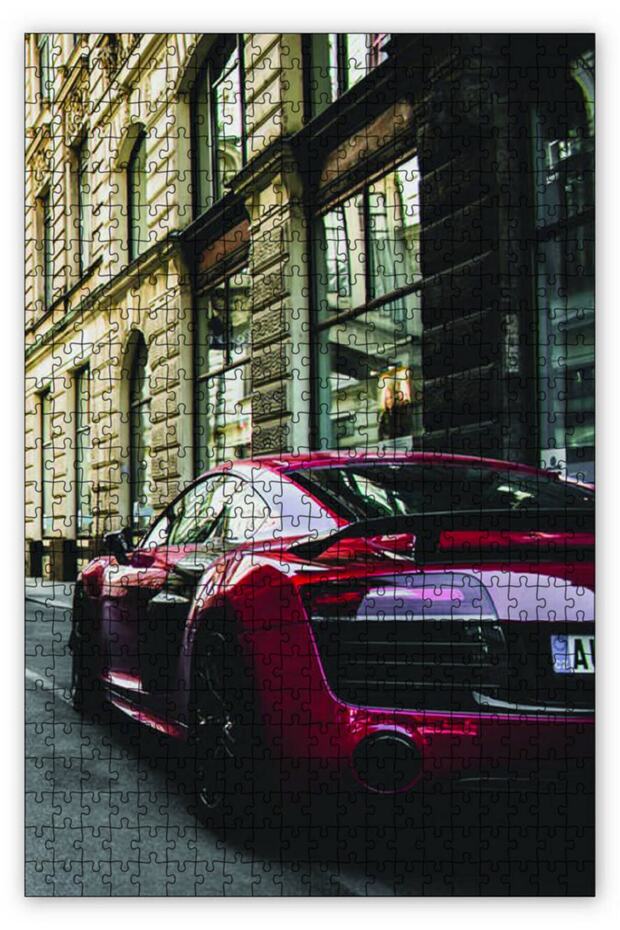 Luxury Red Automobile 120 Piece Puzzle Jigsaw Puzzle Mdf (wood)