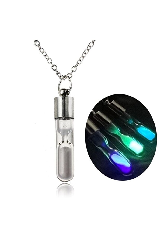 Glow-In-The-Dark Hourglass Necklace