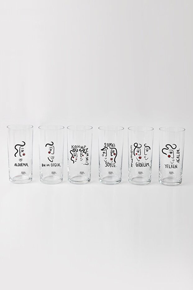 Talking Portraits Clap Rack Glass Set of 6