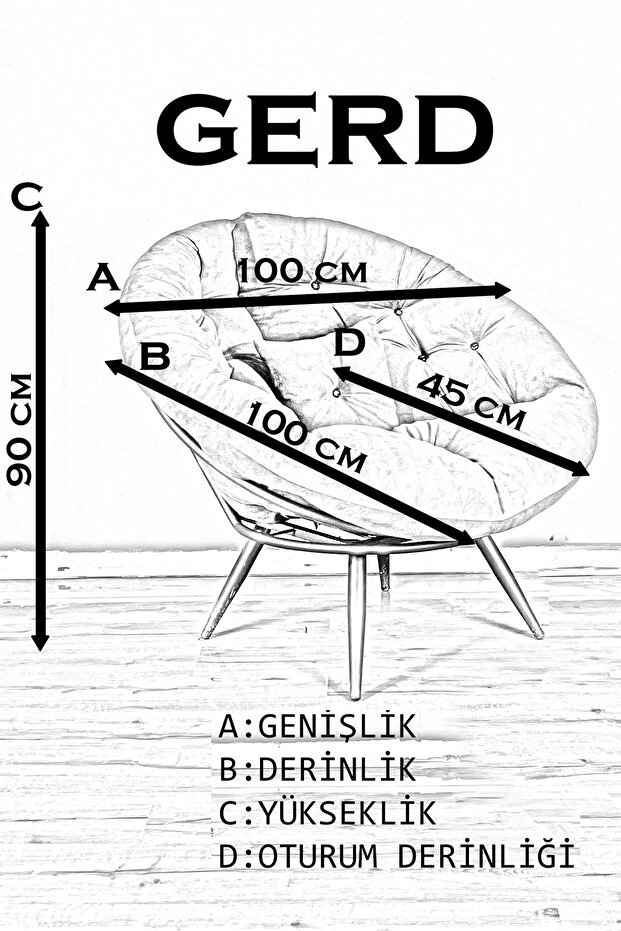 Gerd Tekli Koltuk Berjer Füme - 6