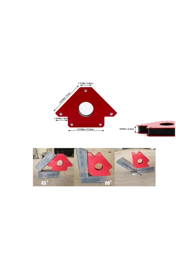 Manyetik Açılı Kaynak Tutucu Mıknatıs Manyetik Gönye 75lbs 4 lü Set Mıknatıslı Kaynak Gönyesi - 3
