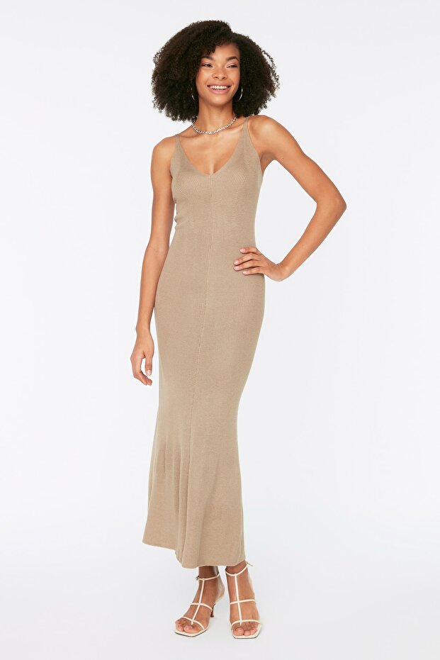 Nerz MaxiTrikot Basic Kleid TWOSS20EL1574 - 1