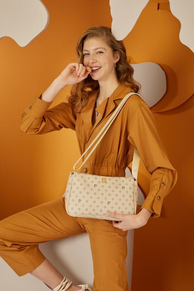 Beige Monogram Women's Shoulder Bag 05PO22Y1550