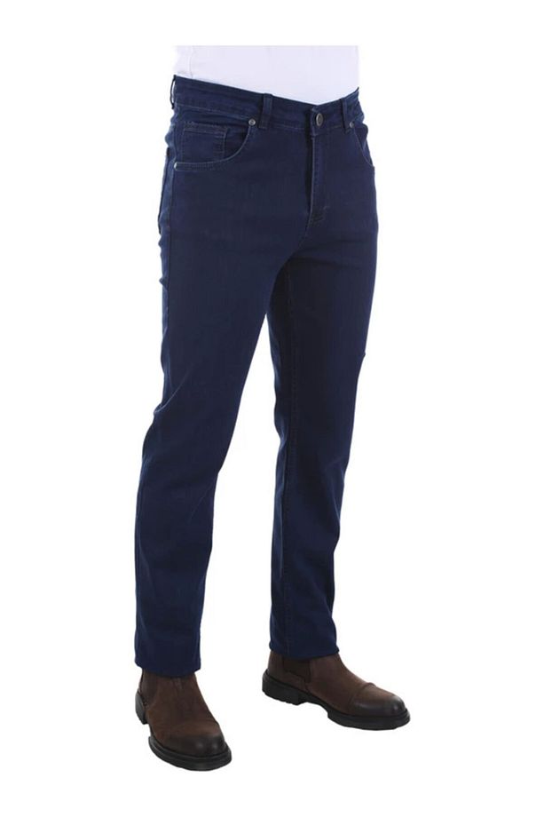 Erkek Yüksek Bel Regular Fit Pamuklu Kot Pantolon - 3