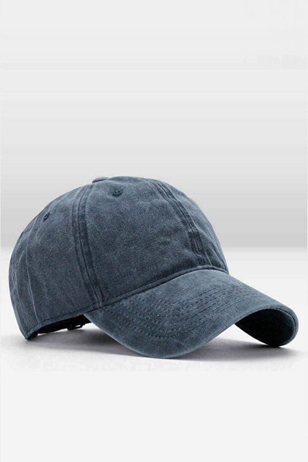 Antique Denim Washed Hat Summer Outdoor Cap Cap Navy Blue