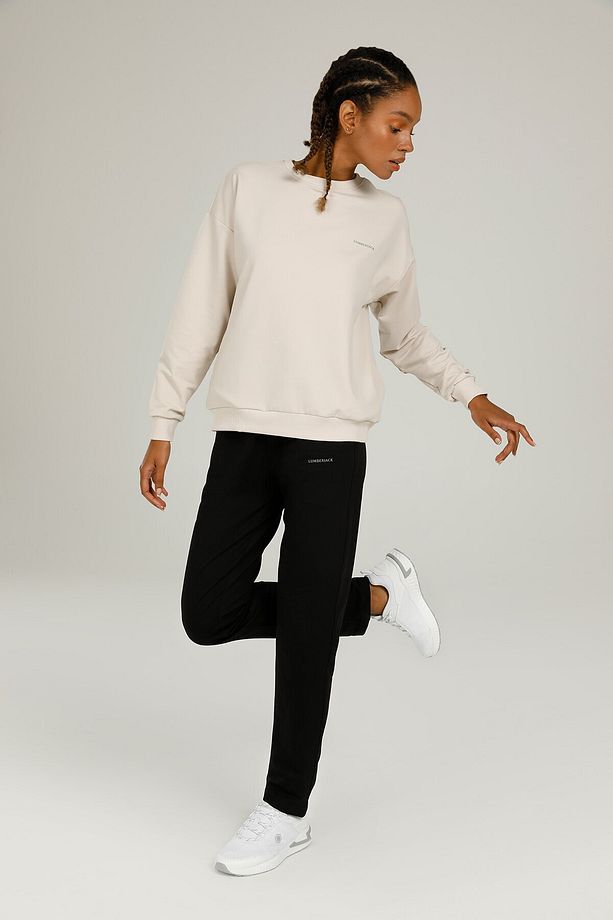 Ct137 Basıc Track Pants 2 Siyah Kadın Eşofman - 1