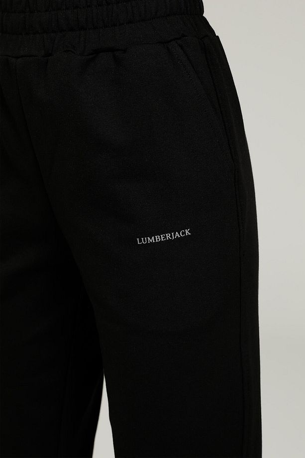 Ct137 Basıc Track Pants 2 Siyah Kadın Eşofman - 4